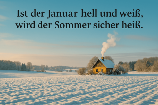 Bauernregel Januar