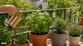 Kräuter auf dem Balkon richtig gießen