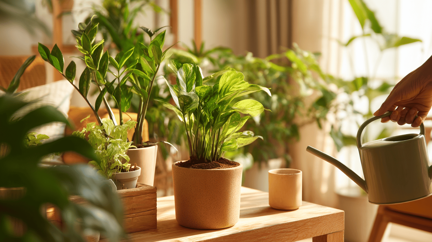 Zimmerpflanzen gießen