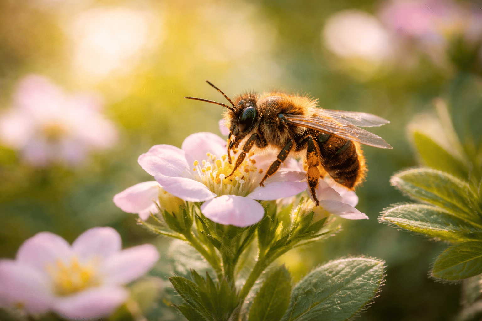 Rostrote Mauerbiene im Garten