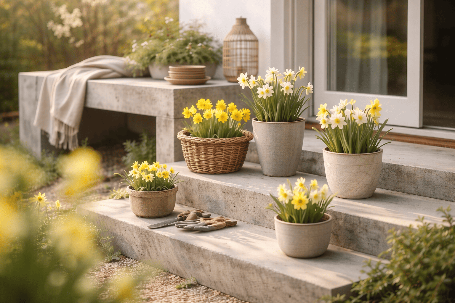 Balkon und Garten im Frühling vorbereiten