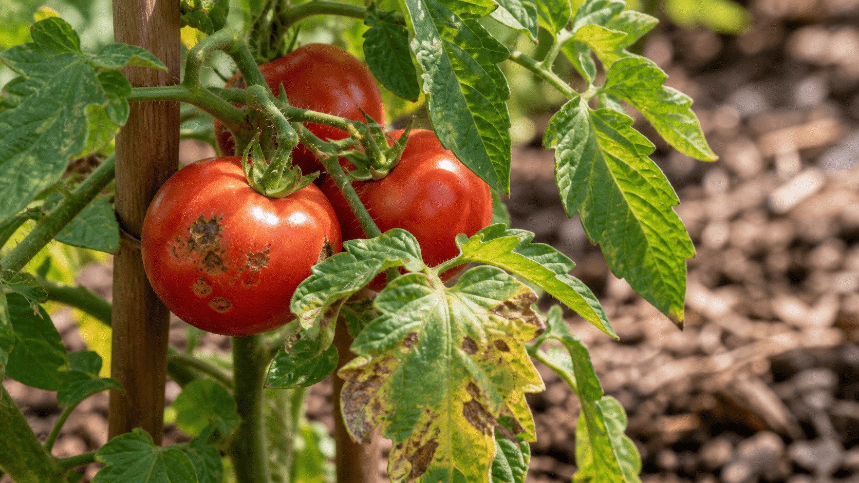 braune Flecken an Tomaten